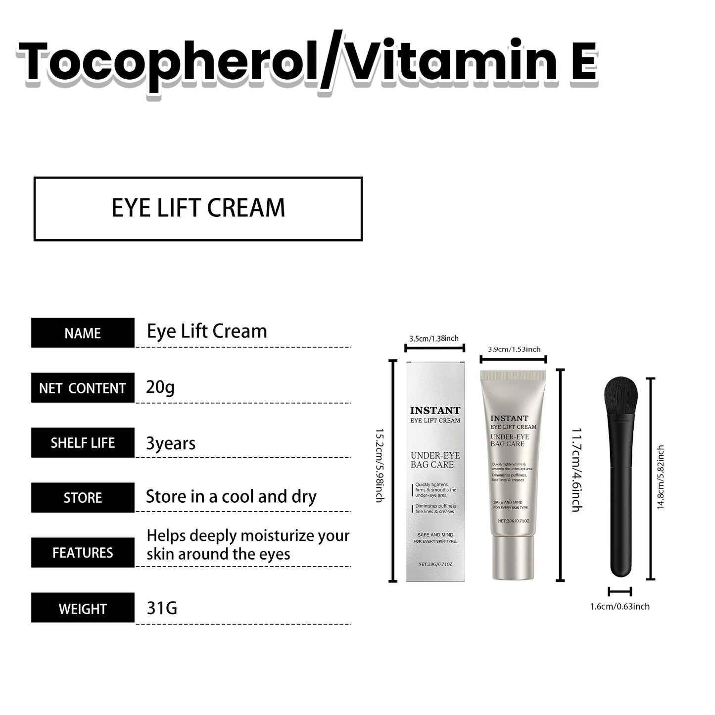 Firming Eye Cream with Brush — Anti-Ageing & Hydrating