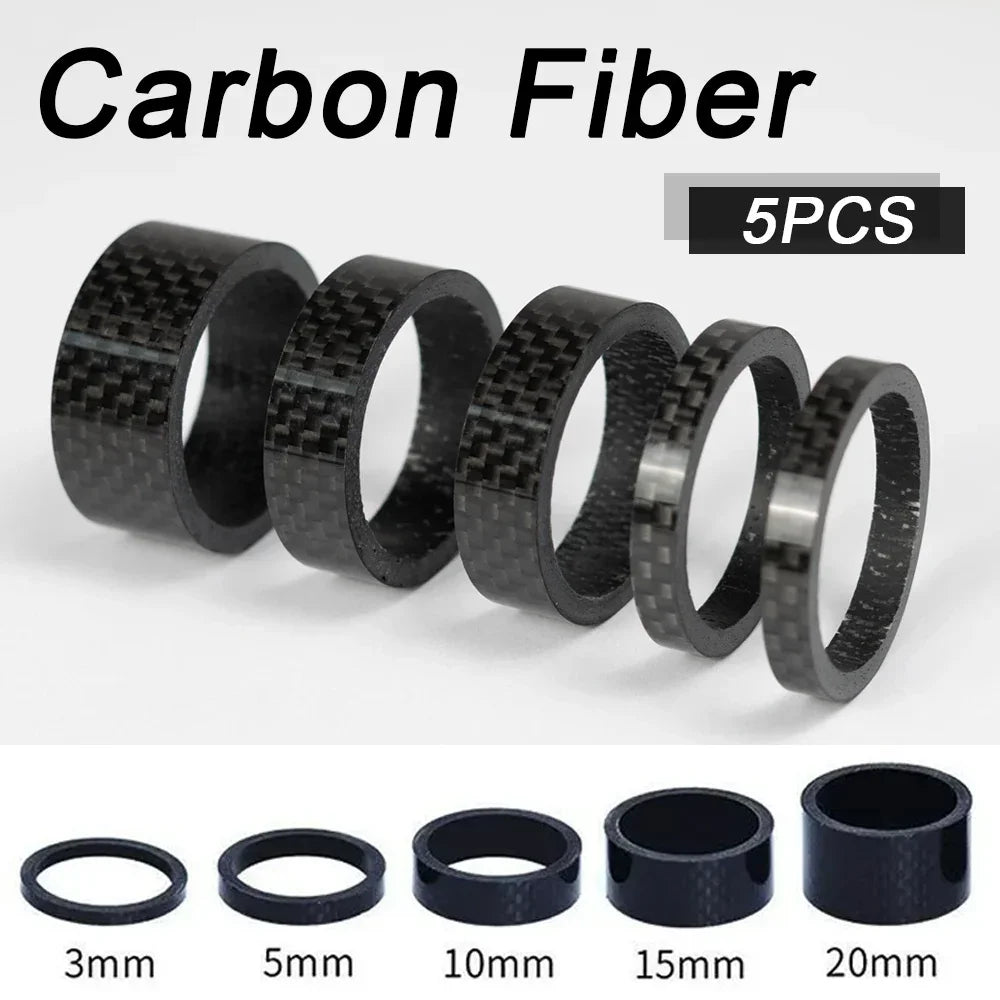 Carbon Fibre MTB Headset Spacer Set (5pcs)