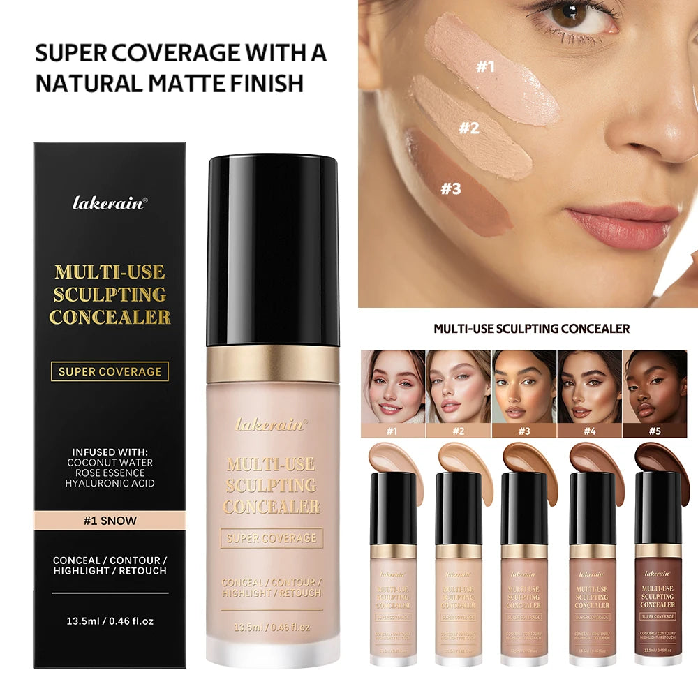 Matte Foundation & Concealer — Full Coverage, Oil-Free