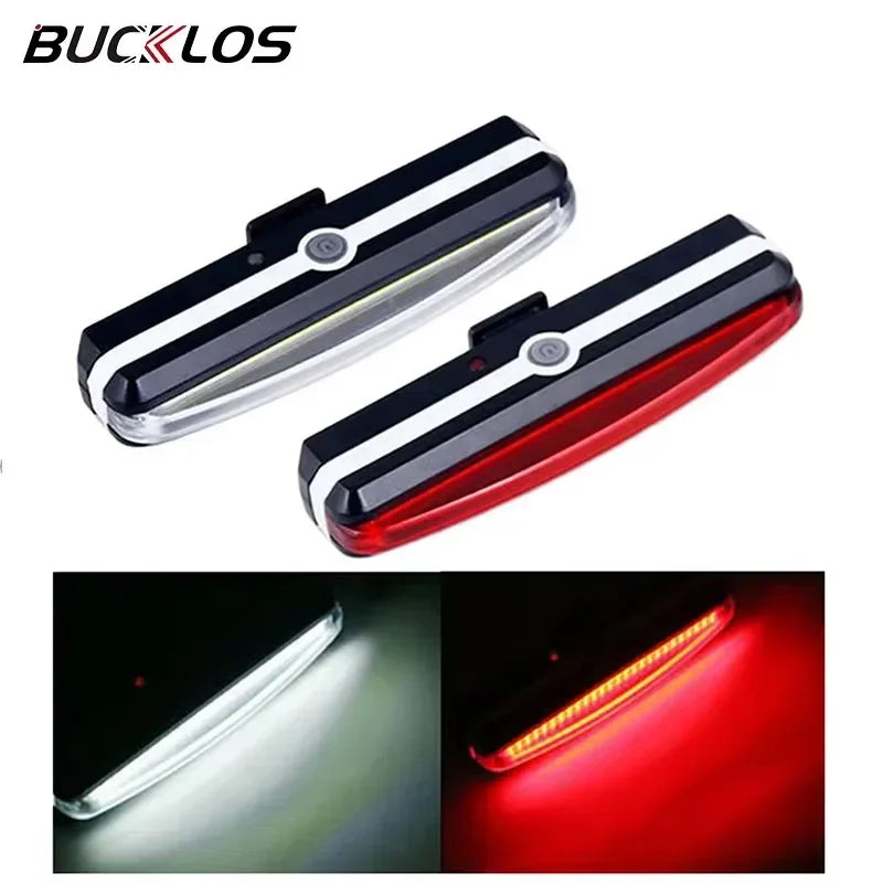 BUCKLOS 500lm USB Bike Light Set with Taillight