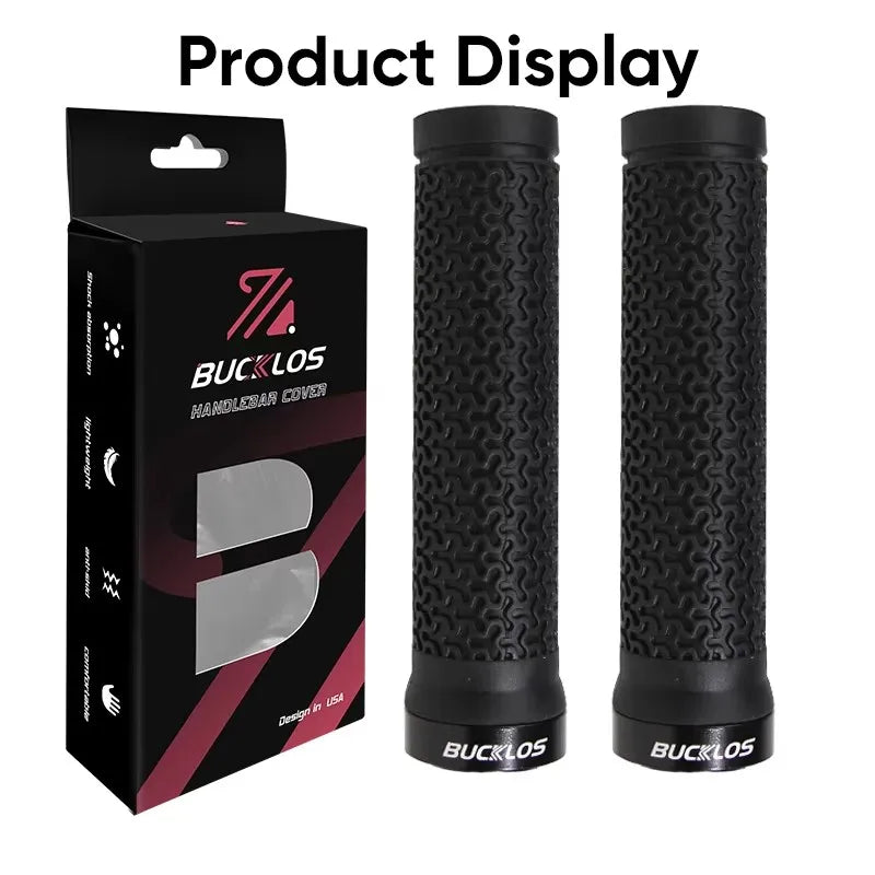 BUCKLOS Lock-On MTB Handlebar Grips — Anti-Slip Rubber