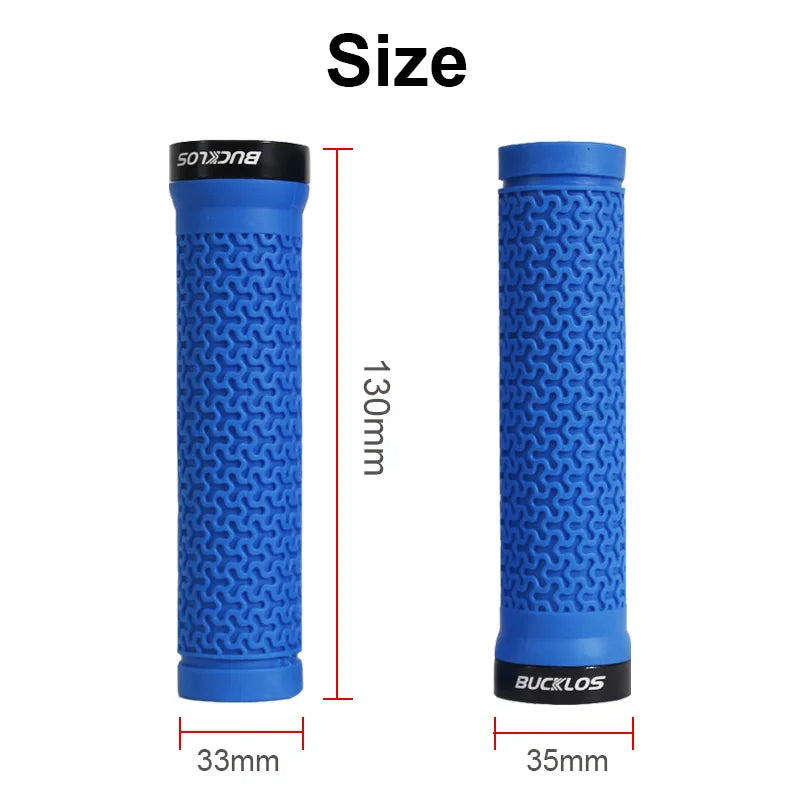 BUCKLOS Lock-On MTB Handlebar Grips — Anti-Slip Rubber