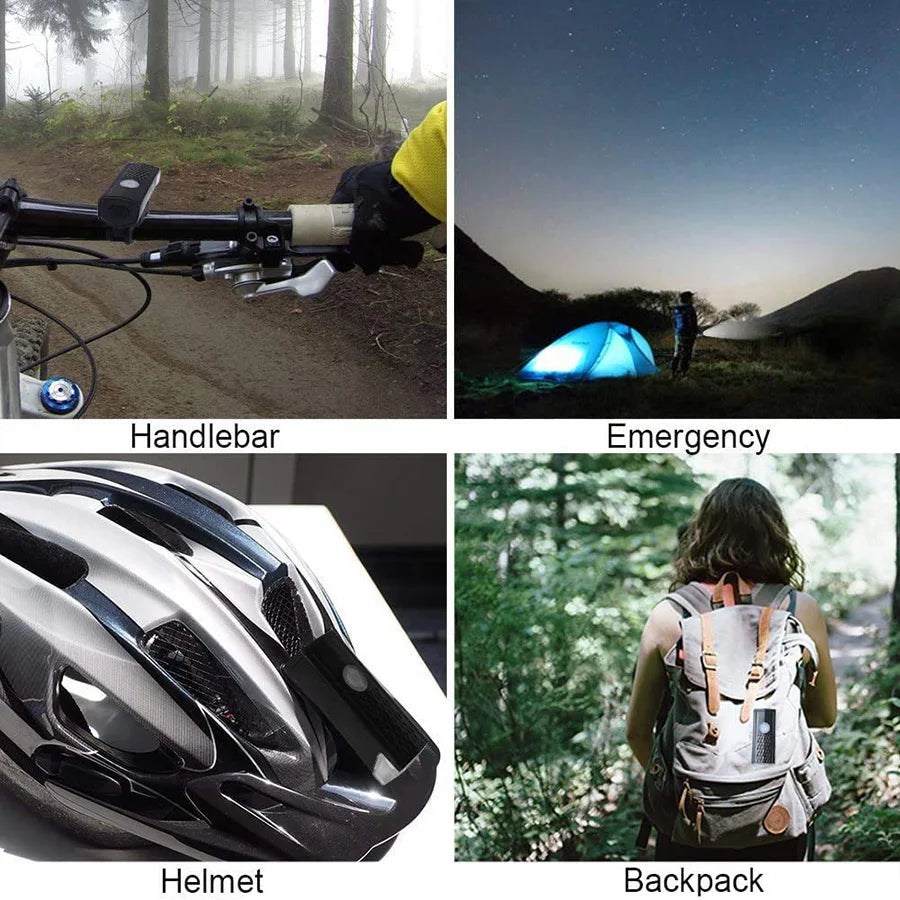 USB Rechargeable Bike Headlight & Taillight Set