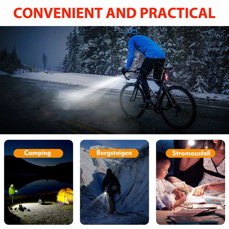 USB Rechargeable Bike Headlight & Taillight Set