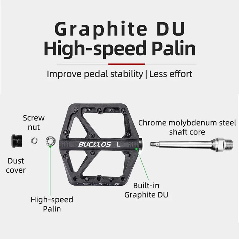BUCKLOS Ultralight Anti-Slip MTB Bike Pedals