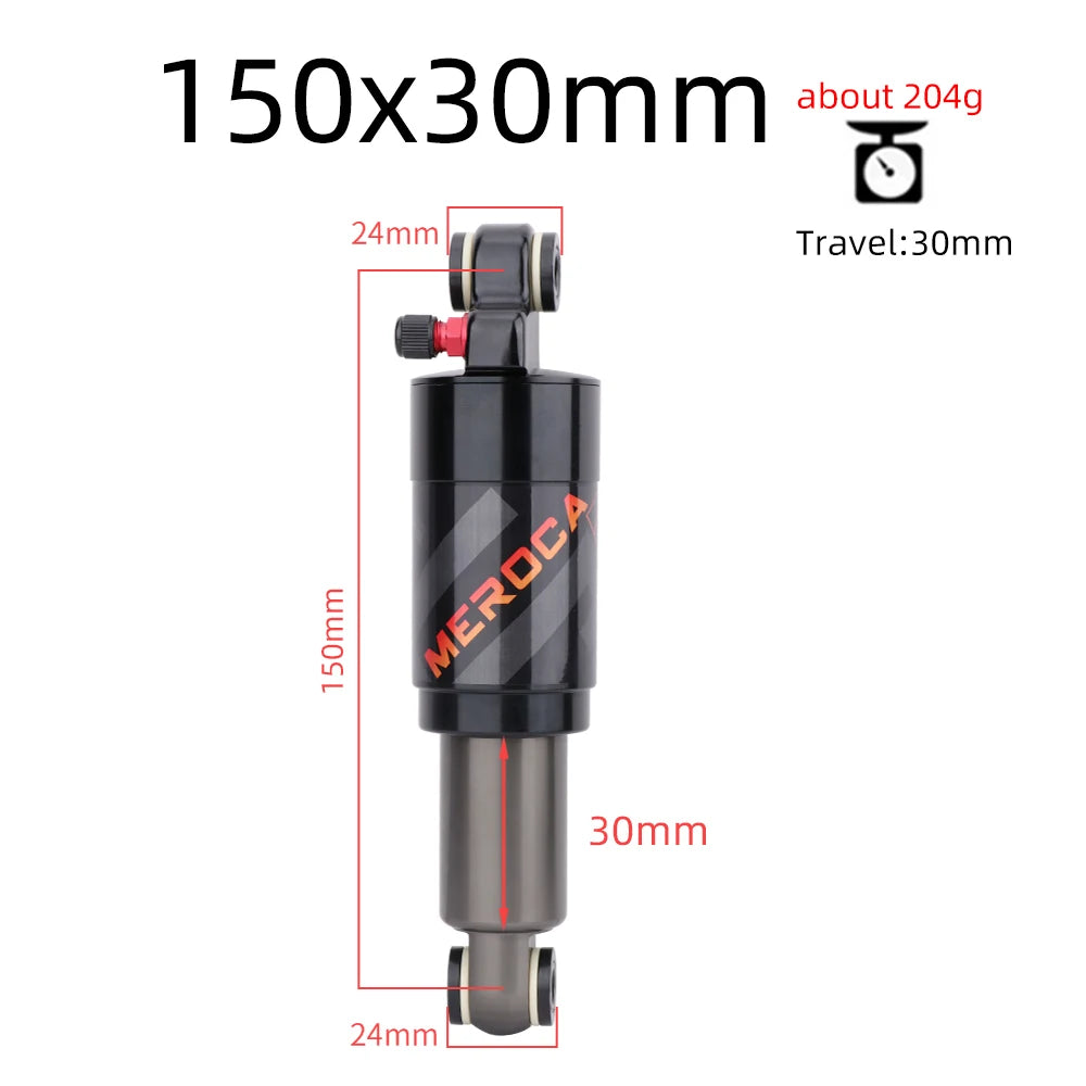 MEROCA MTB Rear Air Shock Absorber — 125mm to 200mm Adjustable