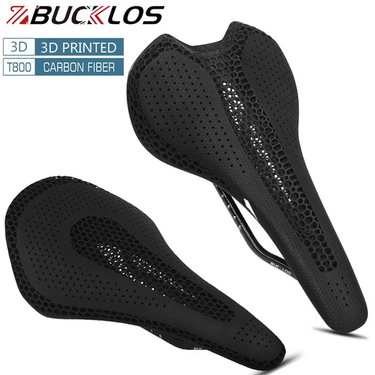Bucklos 3D Carbon Ultralight Bike Saddle – 143mm Full Carbon Road & MTB Seat