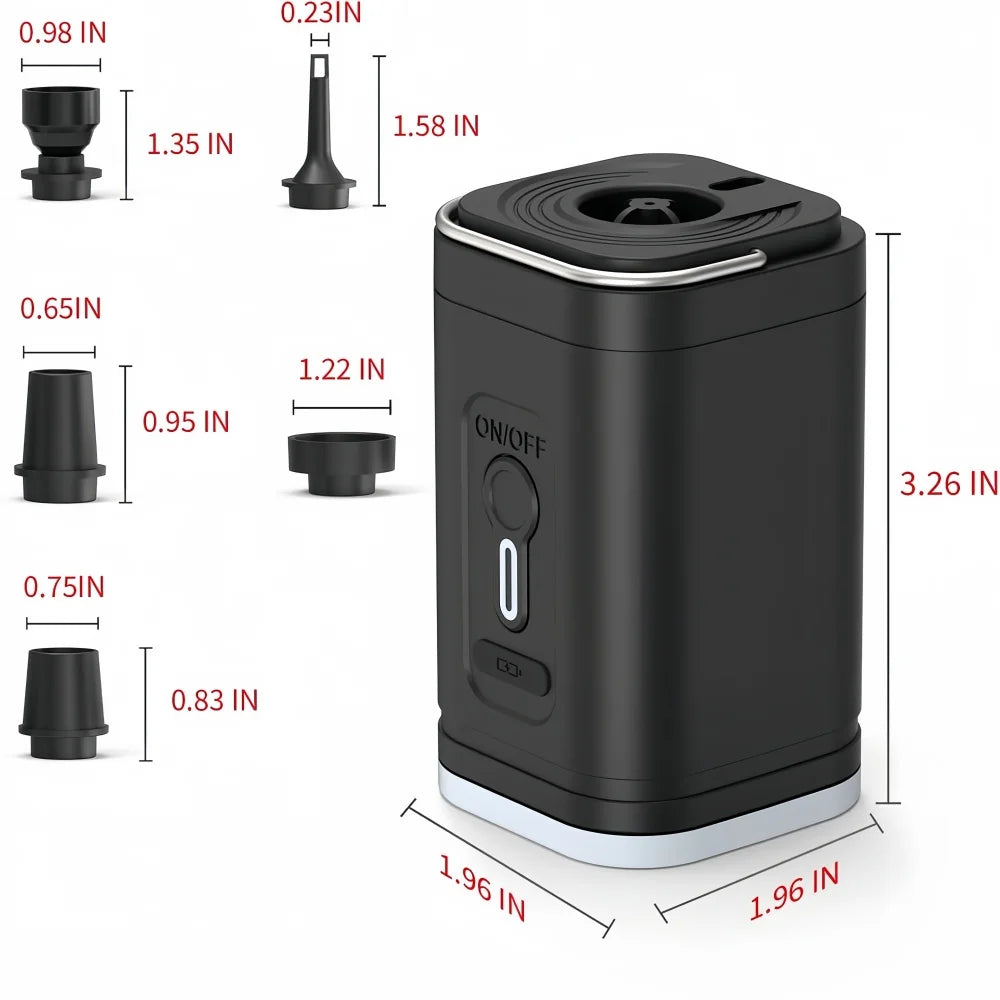 Mini Portable Wireless Air Pump — 1200mAh USB Rechargeable Inflator