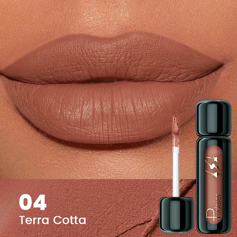 Matte Velvet Lip Gloss – Highly Saturated Long-Lasting Liquid Lip Mud, All Skin Tones