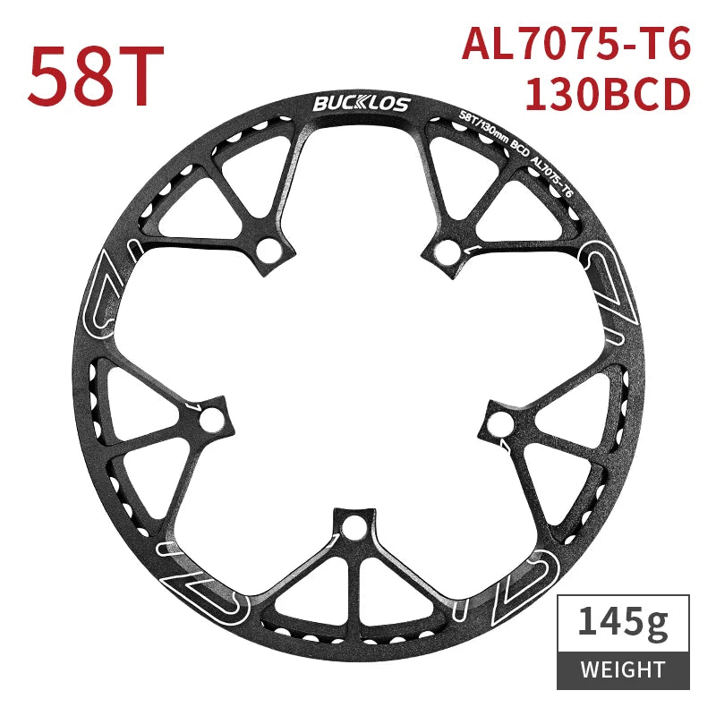 Bucklos 130BCD Folding Bicycle Crankset 170mm – 45T/47T/53T/56T/58T for BMX & Road Bike