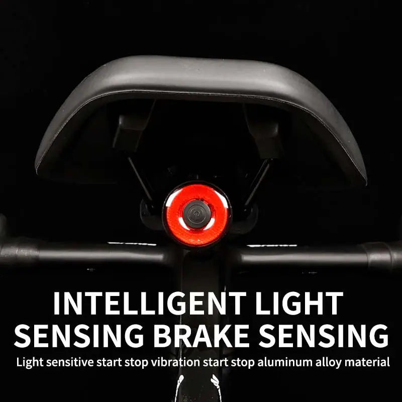 Smart Auto Brake Sensing Bike Tail Light — USB Rechargeable Waterproof LED
