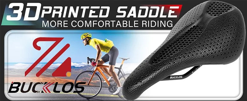 Bucklos Carbon 3D Printed Bicycle Saddle – 143mm/155mm Road & Mountain Bike