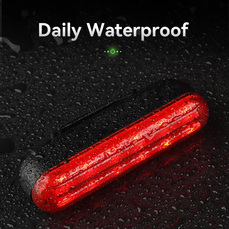 Bike Laser Taillight with Auto Brake Sensing — Waterproof LED Rear Light