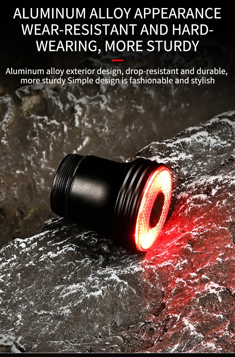 Smart Auto Brake Sensing Bike Tail Light — USB Rechargeable Waterproof LED