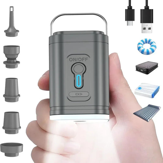 Mini Portable Wireless Air Pump — 1200mAh USB Rechargeable Inflator