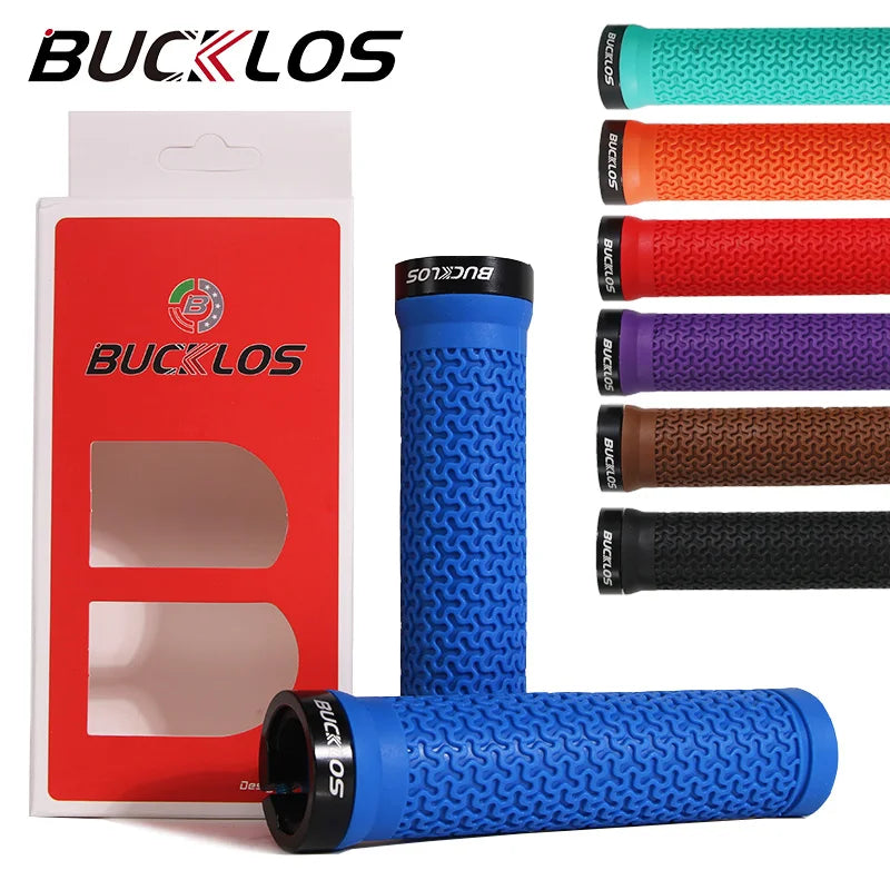 BUCKLOS Lock-On MTB Handlebar Grips — Anti-Slip Rubber