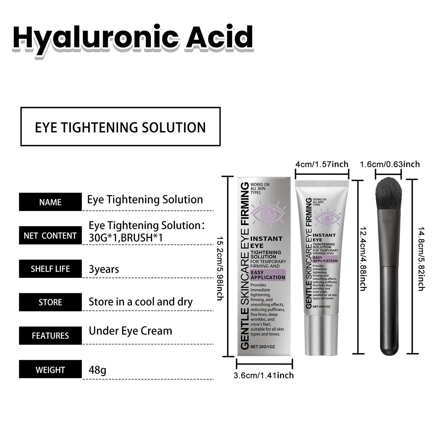 Firming Eye Cream with Brush — Anti-Ageing & Hydrating