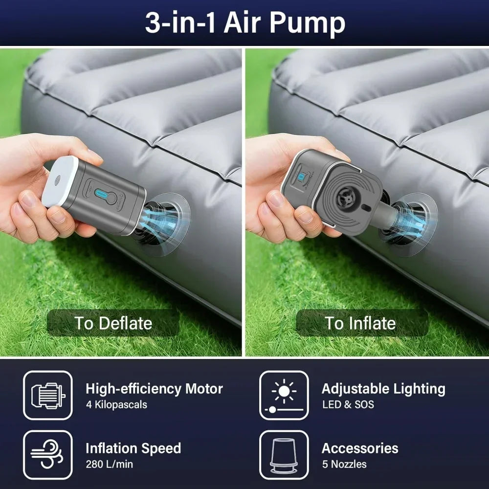 Mini Portable Wireless Air Pump — 1200mAh USB Rechargeable Inflator