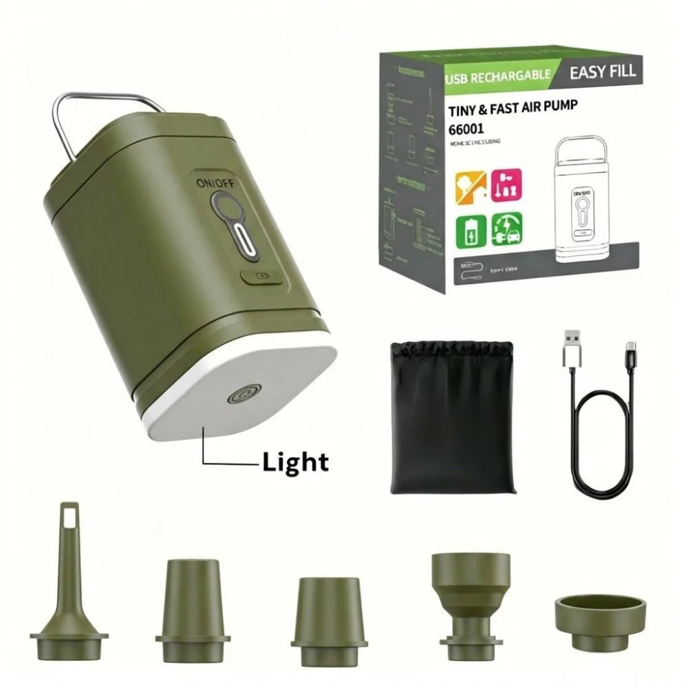 Mini Portable Wireless Air Pump — 1200mAh USB Rechargeable Inflator