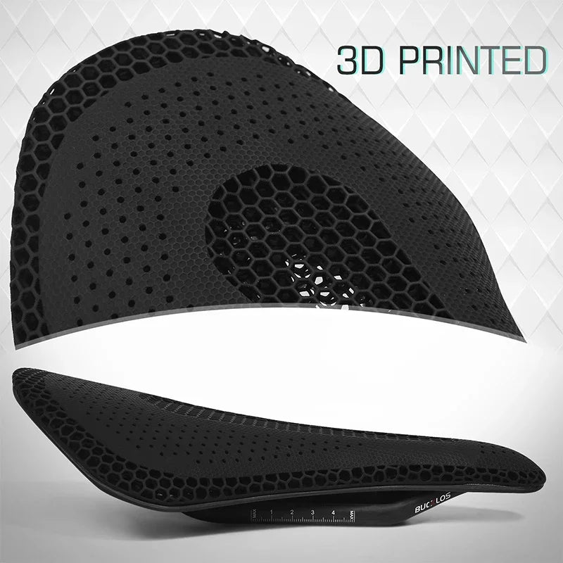 Bucklos 3D Carbon Ultralight Bike Saddle – 143mm Full Carbon Road & MTB Seat