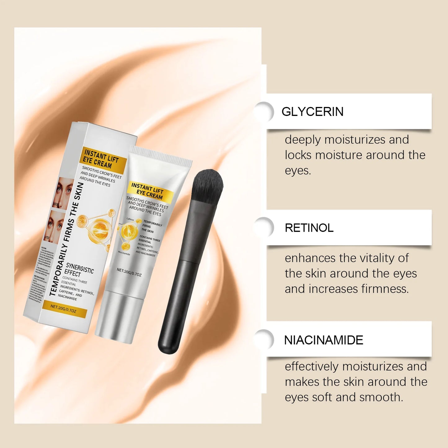 Firming Eye Cream with Brush — Anti-Ageing & Hydrating