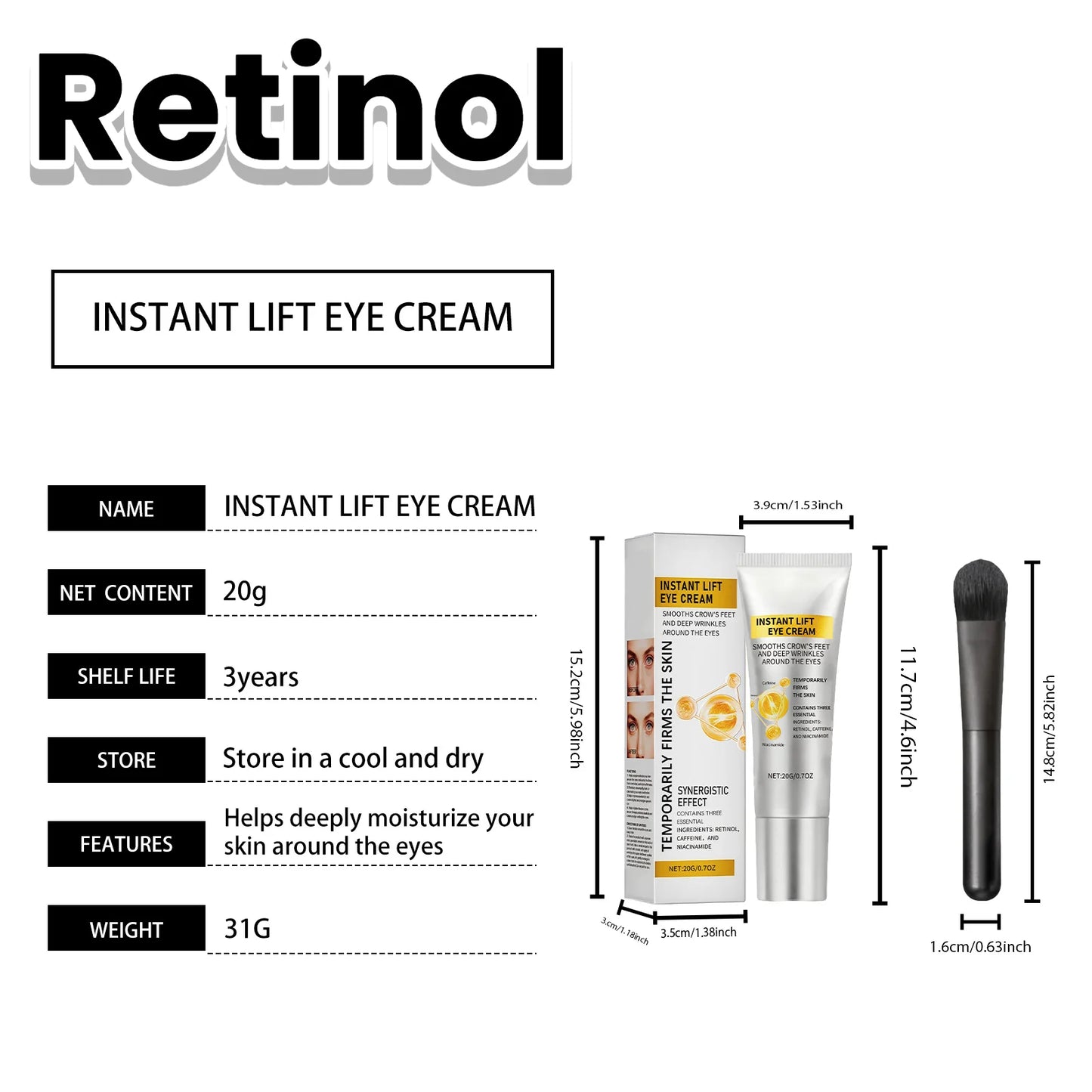 Firming Eye Cream with Brush — Anti-Ageing & Hydrating
