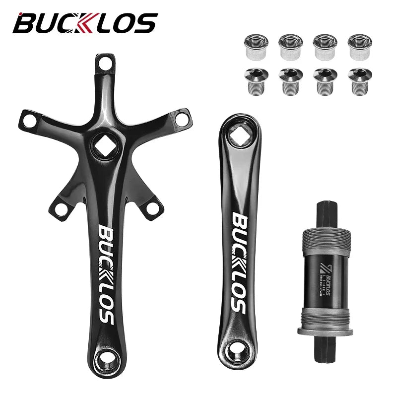 Bucklos 130BCD Folding Bicycle Crankset 170mm – 45T/47T/53T/56T/58T for BMX & Road Bike