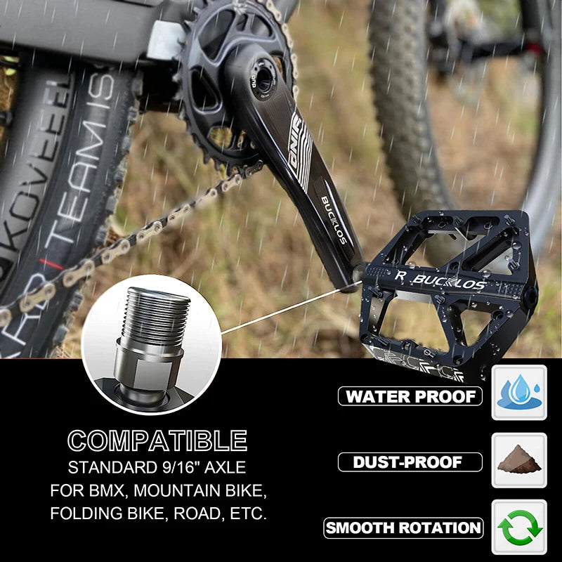 BUCKLOS Ultralight Anti-Slip MTB Bike Pedals