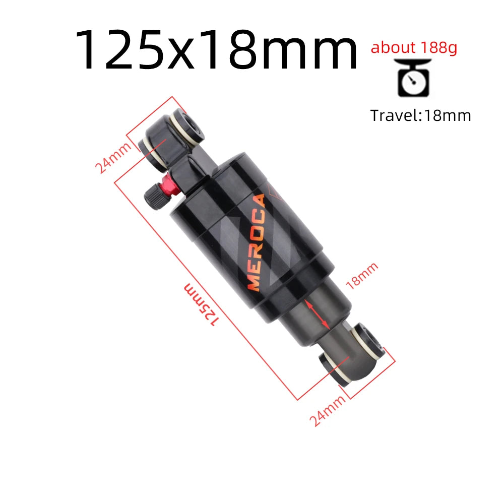 MEROCA MTB Rear Air Shock Absorber — 125mm to 200mm Adjustable