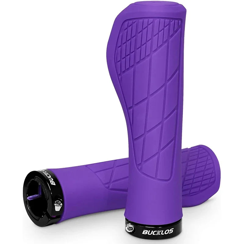 Bucklos MTB Ergonomic Handlebar Grips – Lock-On Soft Rubber, 22.2mm