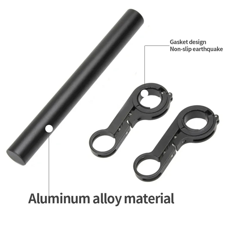 Aluminium Alloy Bicycle Handlebar Extender — 20cm Front Light Bracket