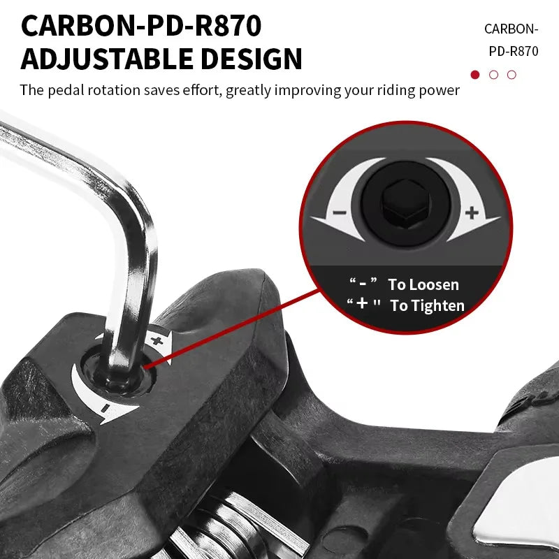 Bucklos Clipless Road Bike Pedals – Look KEO Compatible Carbon Nylon Titanium Spindle