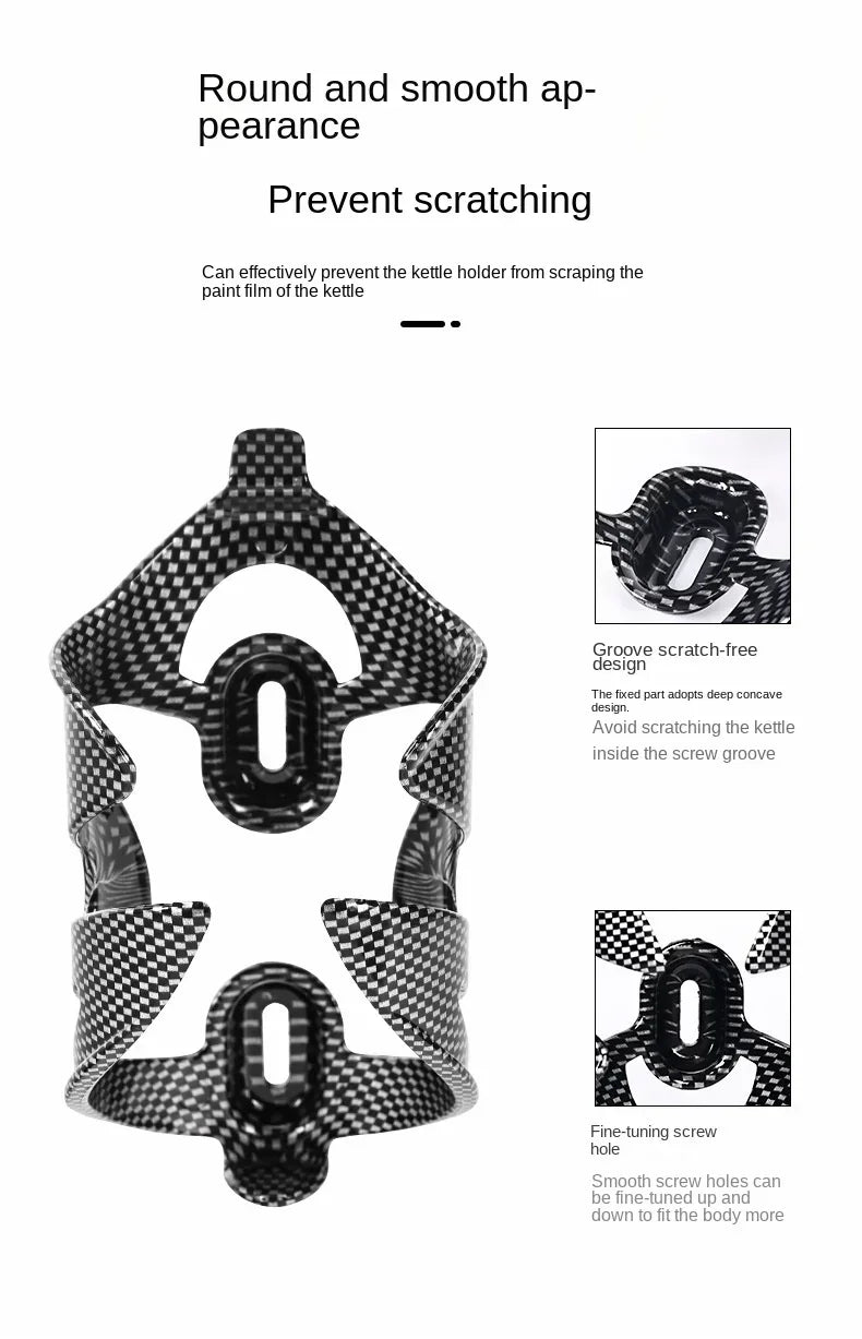 Ultra Lightweight Full Carbon Fibre Bike Bottle Cage — Road & MTB