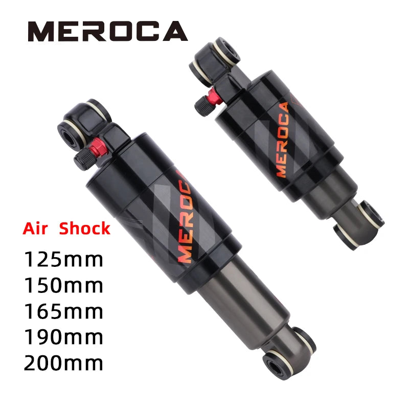 MEROCA MTB Rear Air Shock Absorber — 125mm to 200mm Adjustable