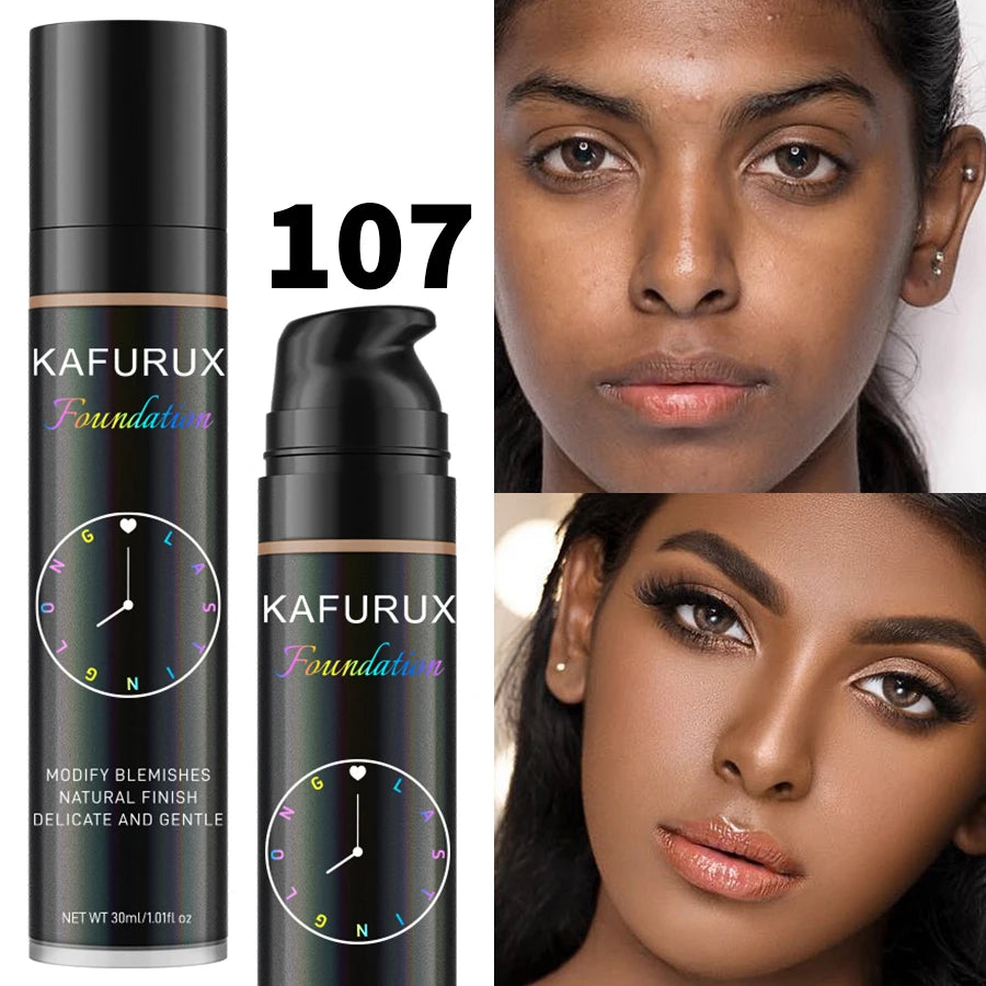 8-Shade Waterproof Liquid Foundation — Full Coverage