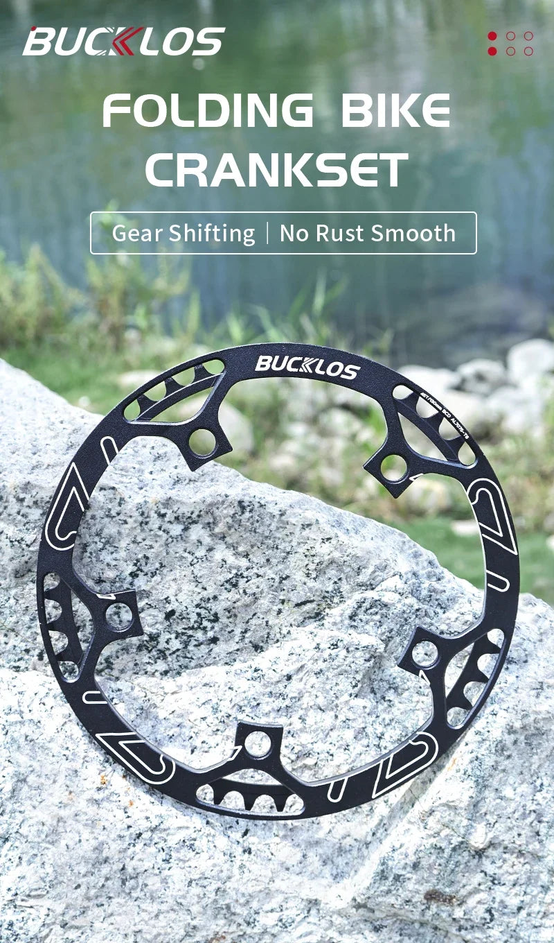 Bucklos 130BCD Folding Bicycle Crankset 170mm – 45T/47T/53T/56T/58T for BMX & Road Bike