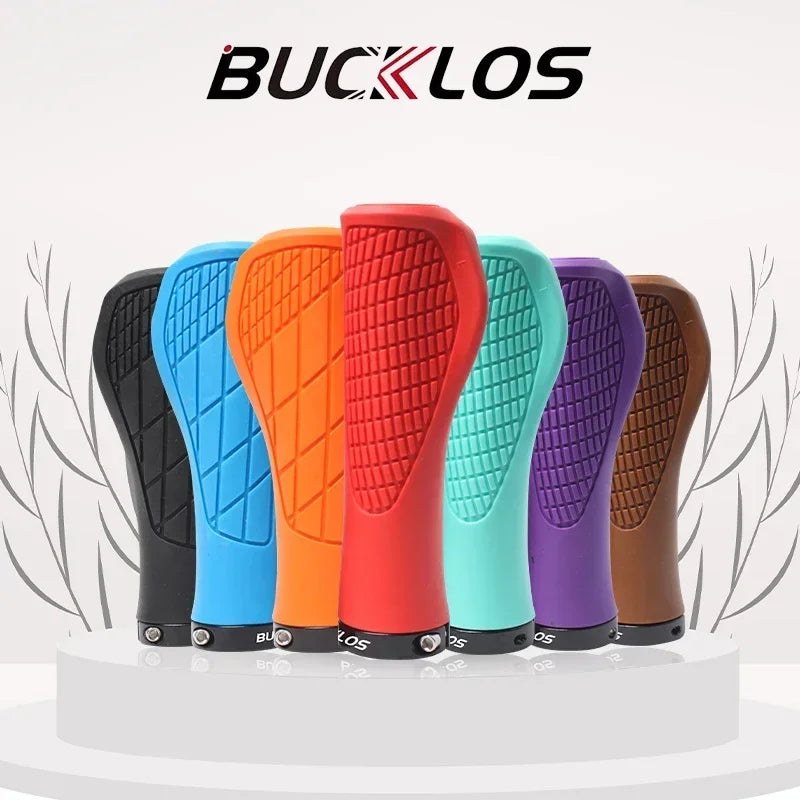 Bucklos MTB Ergonomic Handlebar Grips – Lock-On Soft Rubber, 22.2mm