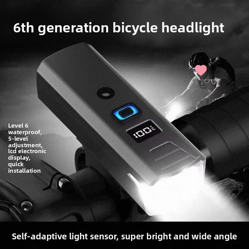 USB-C Rechargeable Bike Light with Digital Display