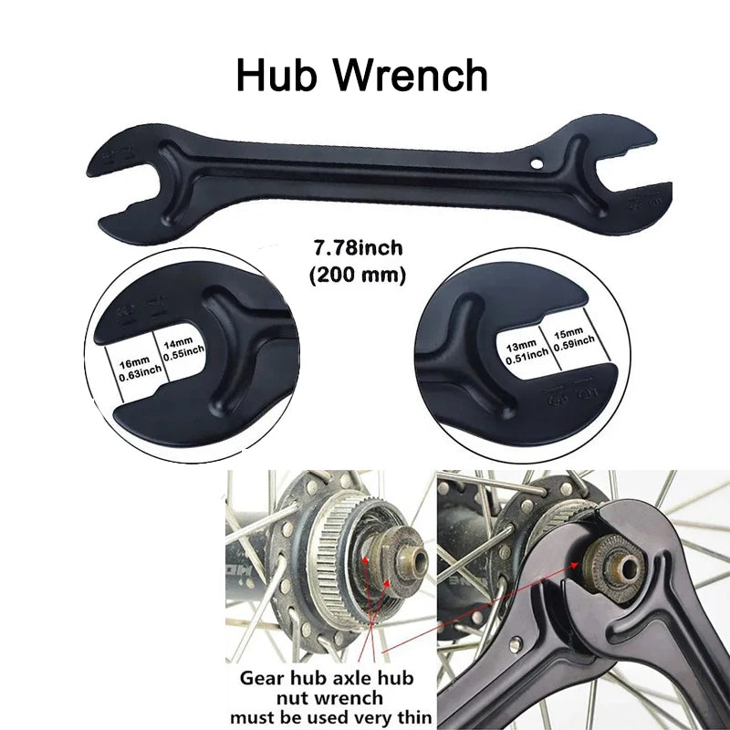 Bicycle Repair Tool Kit — Flywheel Remover, Chain Breaker & Crank Puller Set