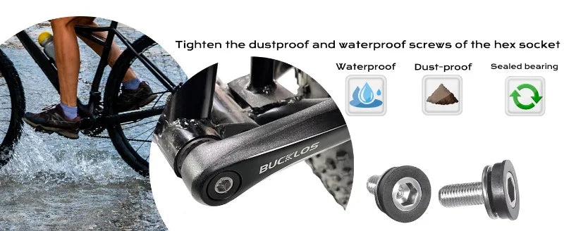 BUCKLOS Square Taper Bottom Bracket — BB68 / BB100 Threaded CNC