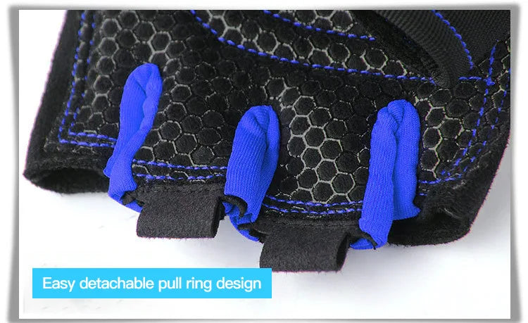 Gym Gloves with Wristband – Weight Lifting Fitness Training Shockproof for Men & Women