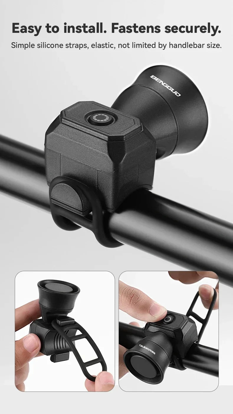 USB Rechargeable Waterproof Bike Bell & Horn