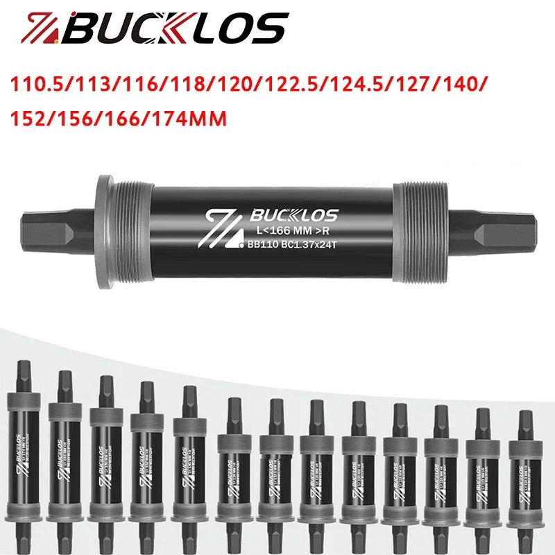 BUCKLOS Square Taper Bottom Bracket — BB68 / BB100 Threaded CNC