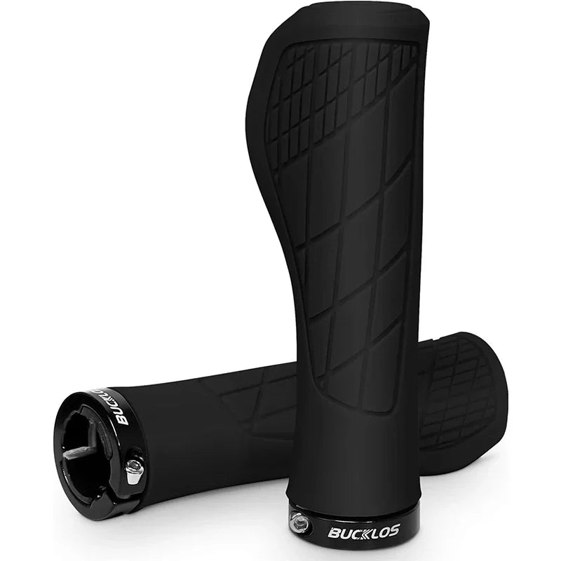 Bucklos MTB Ergonomic Handlebar Grips – Lock-On Soft Rubber, 22.2mm