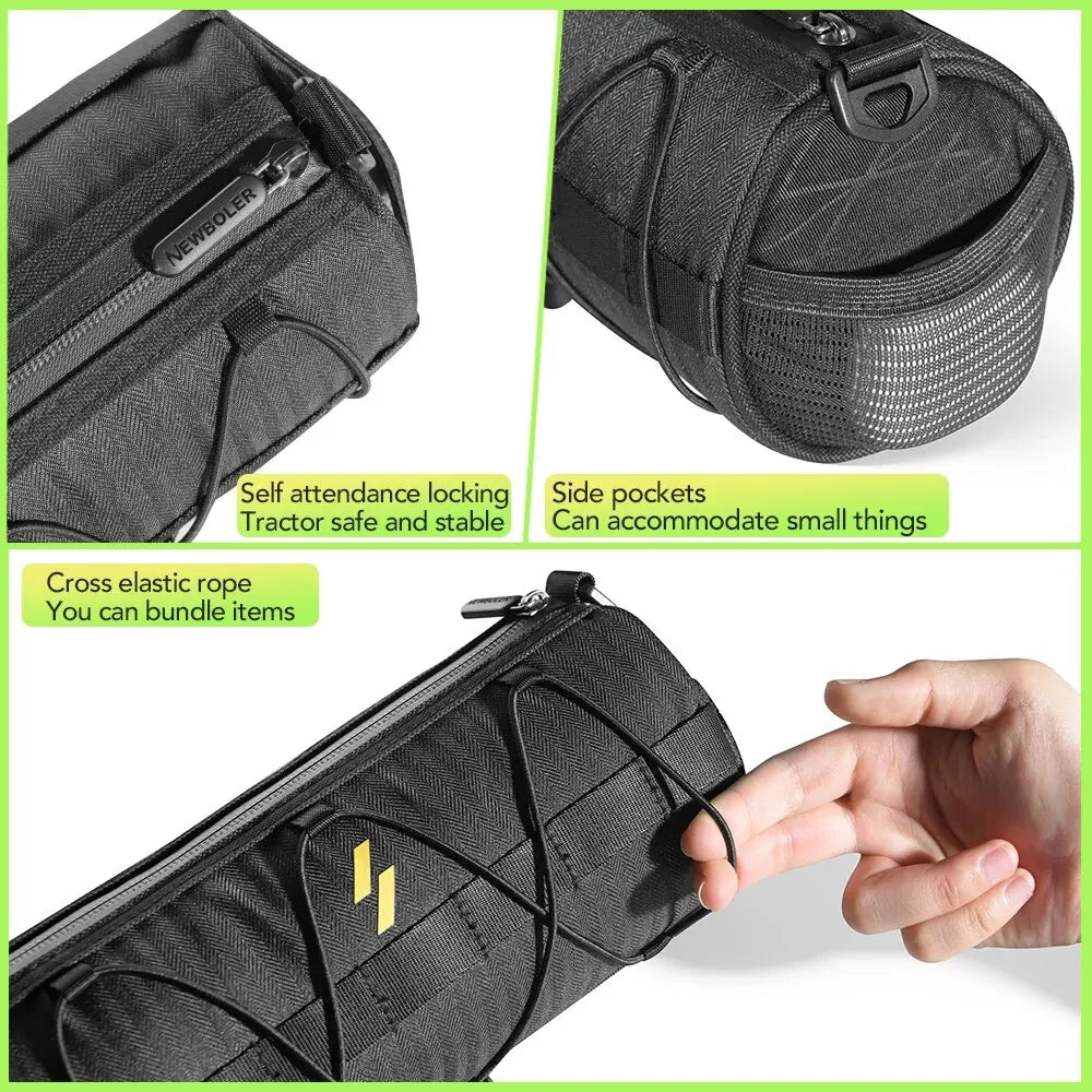 NEWBOLER Multifunction Handlebar Bag — Waterproof Bicycle Frame Pannier