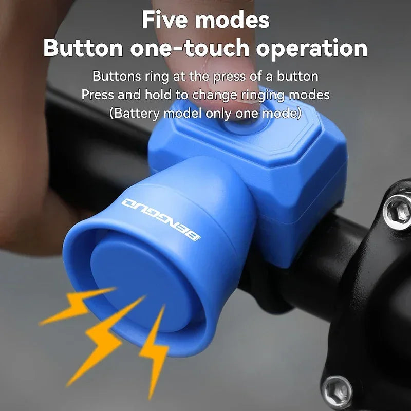 USB Rechargeable Waterproof Bike Bell & Horn