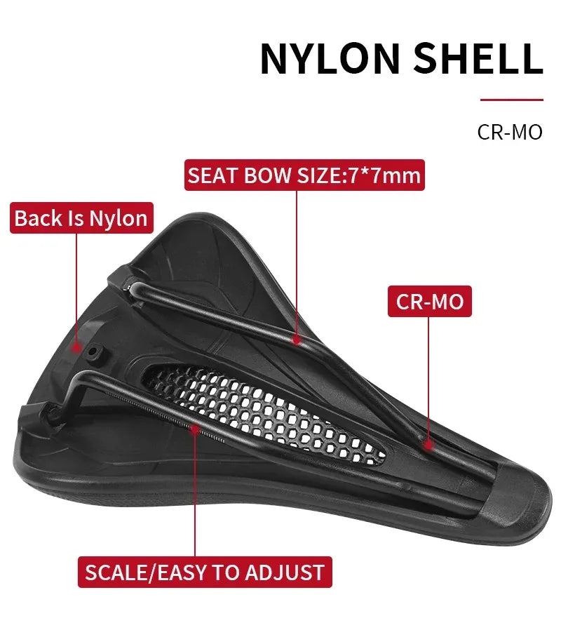 Bucklos Carbon 3D Printed Bicycle Saddle – 143mm/155mm Road & Mountain Bike