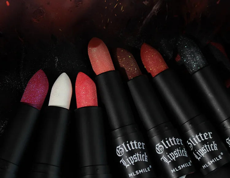 7-Colour Glitter Metallic Lipstick – Waterproof Long-Lasting Diamond Pearlescent Lip Colour