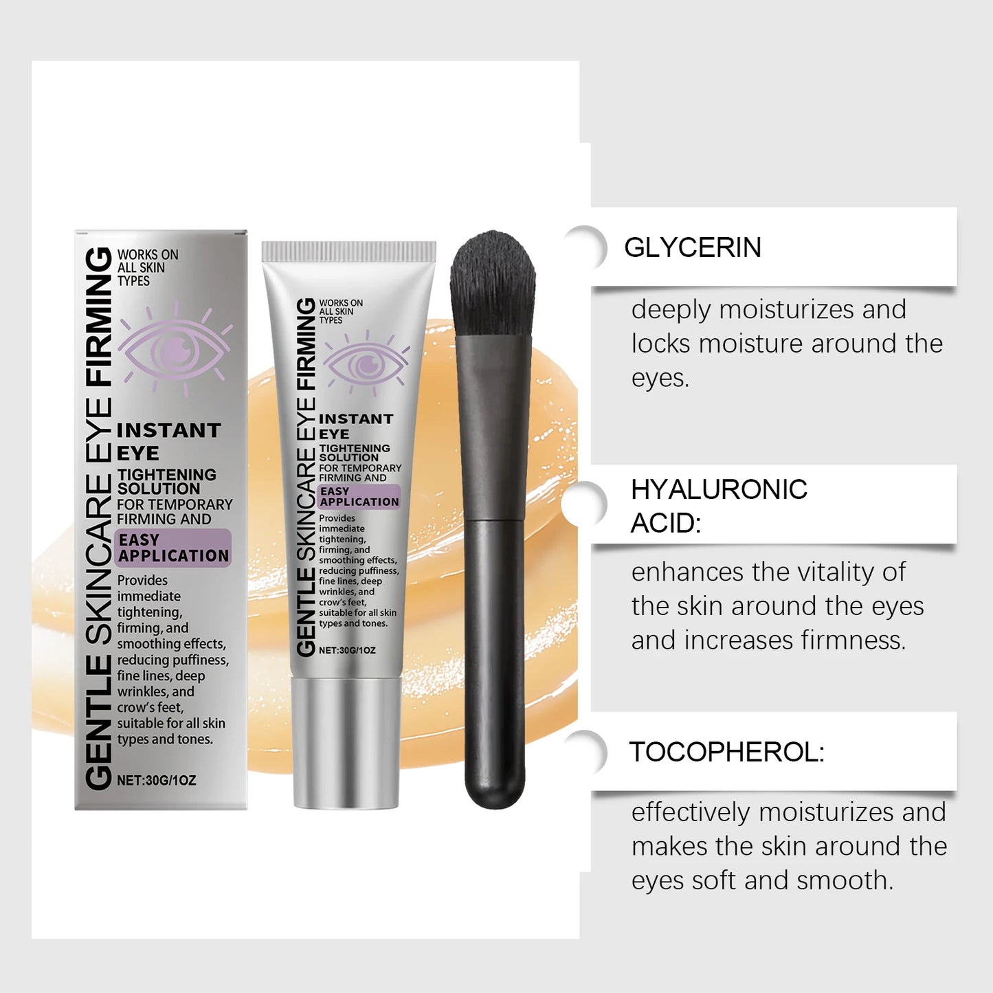 Firming Eye Cream with Brush — Anti-Ageing & Hydrating