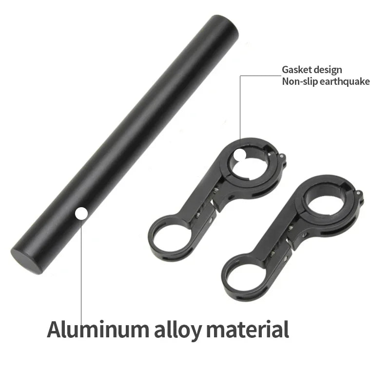 Aluminium Alloy Bicycle Handlebar Extender — 20cm Front Light Bracket